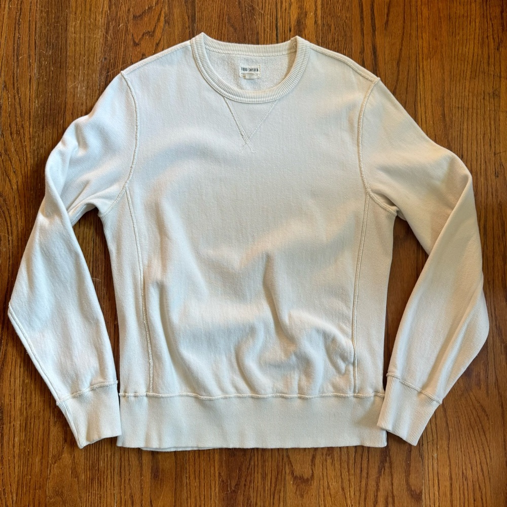 Todd Snyder Cream White Sweatshirt Medium